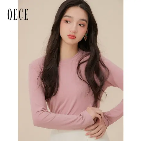 早春新款上衣女年新款纯色打底衫内搭T恤小衫长袖商品大图