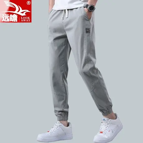 夏天冰丝休闲裤男夏季薄款男裤男士宽松直筒夏裤弹力束脚裤子男款商品大图