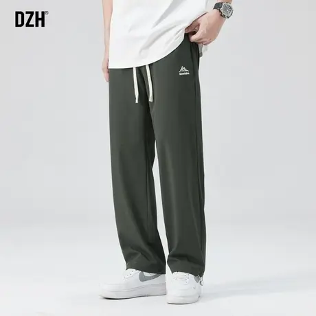 男士速干裤男款军绿色裤子男款夏天直筒裤垂感高级感防蚊裤空调裤图片