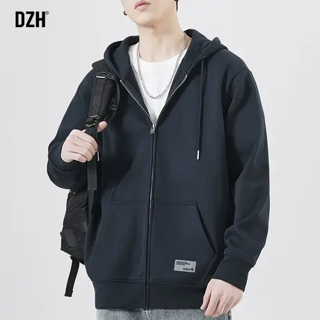 男士开衫连帽卫衣男春秋季潮牌2023新款休闲运动外套潮流百搭大码商品大图