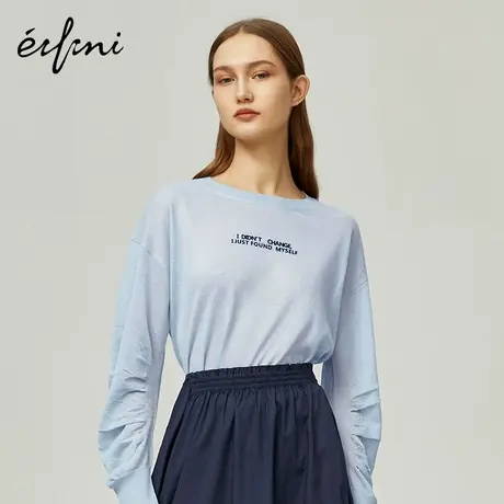 【👋商场同款】👌伊芙丽2020新款春装韩版毛针织衫1B2330031图片