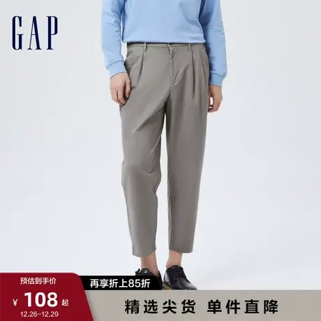 Gap男装秋季新款通勤阔版休闲长裤850766时尚宽松卡其裤图片