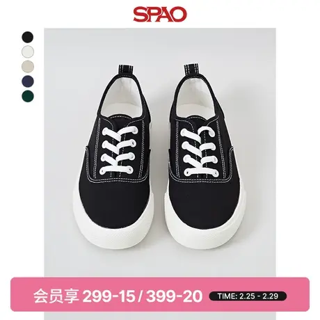 SPAO韩国同款2024年春季新款女士时尚流行帆布鞋运动鞋SPPGEA9A51商品大图