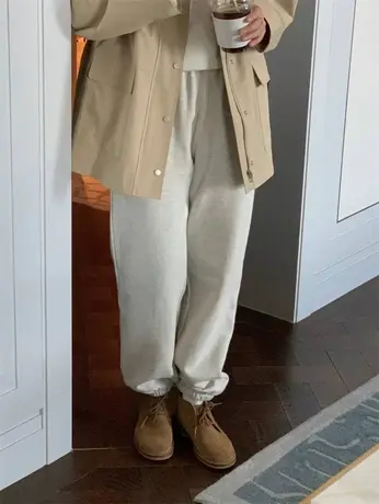 2024春季新款韩国东大门时尚百搭休闲束筒裤高腰卫裤女洋气显瘦商品大图