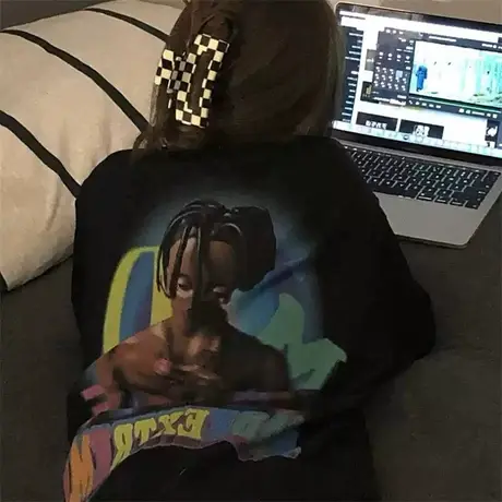 美式街头hiphop卫衣女宽松韩版ins超火上衣春秋薄款oversize外套商品大图