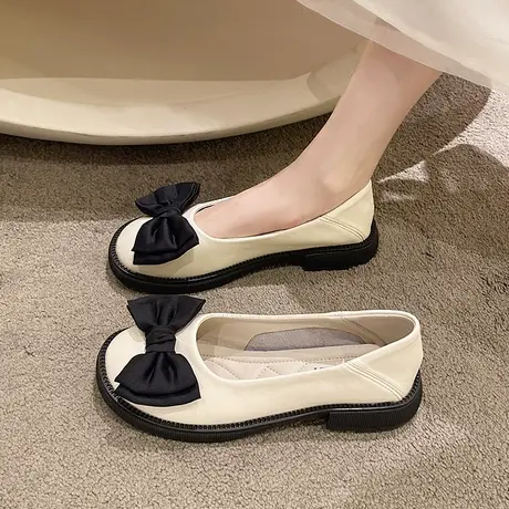 晚晚风温柔鞋浅口2023夏季新款单鞋女软底孕妇宽胖脚平底女鞋夏款商品大图