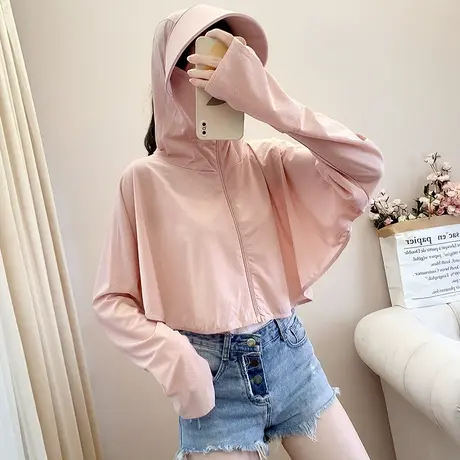 冰袖防晒衣女夏薄款冰丝防晒服2023新款时尚休闲夏季短款罩衫外套图片