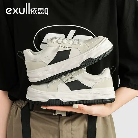 exull/依思Q2023冬季新款阿甘鞋女厚底百搭小白鞋休闲运动板鞋ins图片
