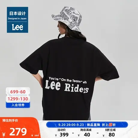 Lee日本设计23新品舒适版型女款中长款短袖T恤多色潮LWT00682图片