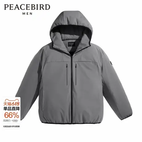 【反季清仓】太平鸟男装 潮流休闲连帽保暖羽绒服外套B1ACD4268商品大图