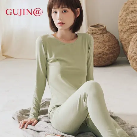 古今@秋衣秋裤女纯棉套装2022款打底棉毛衫全棉保暖内衣春秋薄款图片