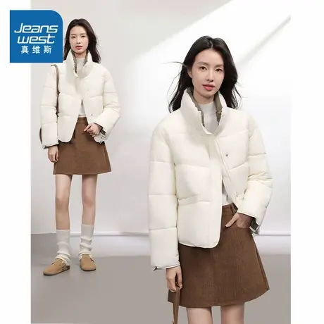 NOB真维斯短款棉服女款冬季2025新款加厚保暖面包服棉衣冬天外套商品大图