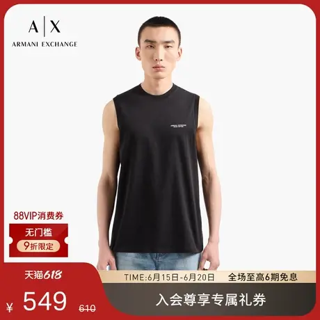 ARMANI EXCHANGE/阿玛尼2025夏季新款男士全棉圆领无袖运动风背心图片