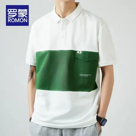 罗蒙男士短袖t恤polo衫夏季薄款翻领休闲上衣服男款冰丝半袖体恤图片