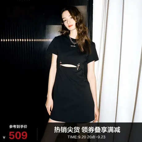 LINCCHIC金羽杰新款连衣裙炫腹机能感针织连衣裙女S232KD149Y图片