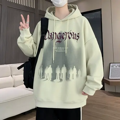 2025新款春秋季连帽卫衣男士高初中学生青少年潮流外套大童上衣服商品大图