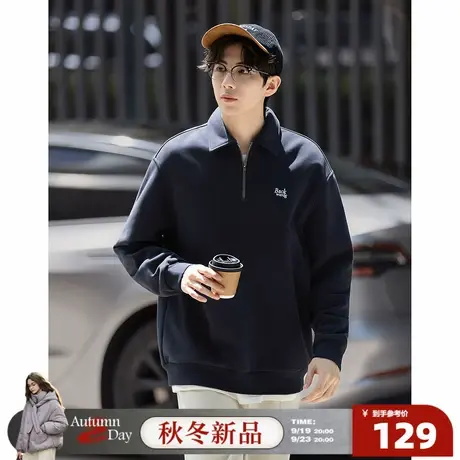 唐狮2025秋季长袖polo衫男翻领字母刺绣春秋季外穿休闲风宽松上衣商品大图