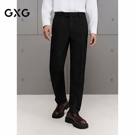 GXG男装 商场同款黑色商务西裤通勤长裤25年秋季新品G25X145017图片