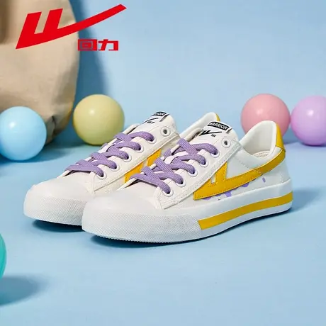 回力女鞋帆布鞋女鞋秋季透气时尚低帮ins潮休闲鞋子运动板鞋女款商品大图