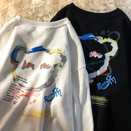 美式复古卫衣女2021宽松韩版ins设计感小众春秋薄款oversize外套商品大图