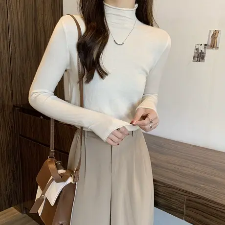 2023早春秋冬新款漂亮上衣内搭别致打底衫设计感女小众毛衣针织衫图片