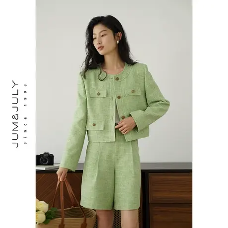 嘉茱莉早春新款小香风外套女设计感小香风套装短款上衣女士短外套商品大图