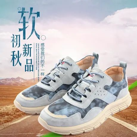 Camel/骆驼男鞋秋季新品舒适耐磨户外旅行休闲系带男鞋A203391019商品大图