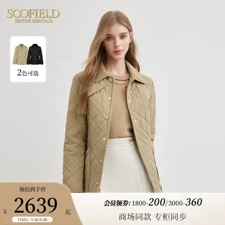 Scofield女装美拉德灯芯绒领英伦风气质绗缝棉服2023秋冬新款商品大图