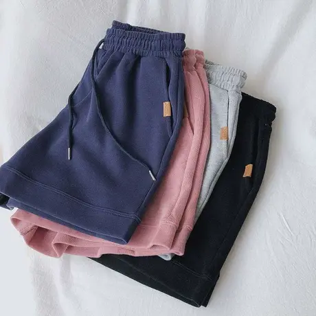 大码运动短裤女夏季薄款宽松小个子高腰显瘦直筒休闲阔腿裤潮ins商品大图