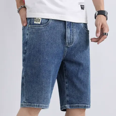 夏季薄款五分休闲牛仔短裤男士外穿2022新款夏天男裤子大裤衩潮牌商品大图