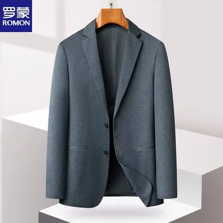 罗蒙韩版休闲西装男士外套春秋新款小西服高端时尚修身中青年单西图片