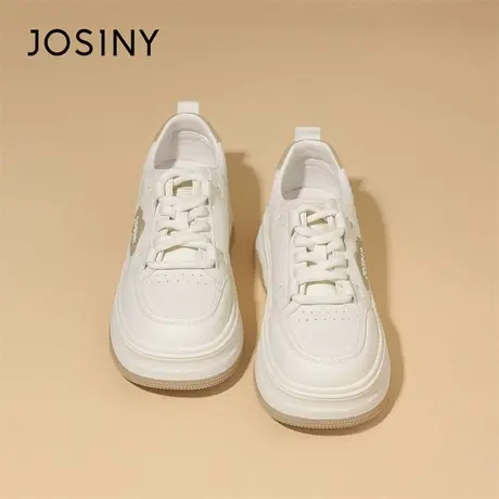 Josiny/卓诗尼厚底板鞋女2024新款春季通勤学生休闲鞋子百搭时尚商品大图