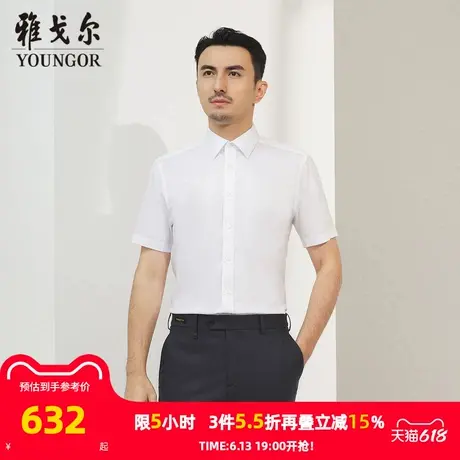 【商场同款】雅戈尔男士短袖衬衫夏季新款官方商务休闲短袖衬衫男商品大图