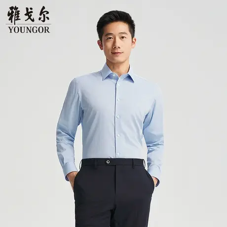 【商场同款】雅戈尔男士长袖衬衫春季新款官方商务休闲长袖衬衫男图片