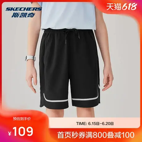 斯凯奇2025夏季新品男女通用速干短裤舒享运动休闲系列爱穿搭氨纶图片