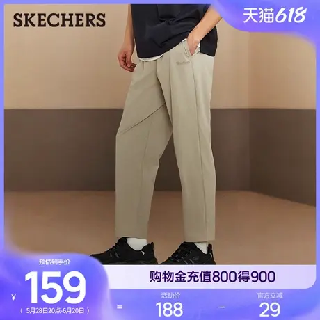 斯凯奇2025新款夏季男装直筒休闲裤修身显瘦直筒运动裤松紧腰长裤商品大图
