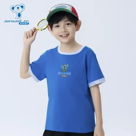 【商场同款】JJ真维斯童装夏季款男童个性印花撞色百搭短袖T恤图片
