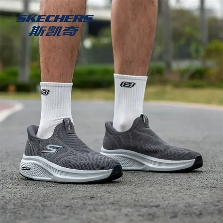 Skechers/斯凯奇男鞋2025夏季软底舒适懒人一脚蹬闪穿鞋健步鞋男图片