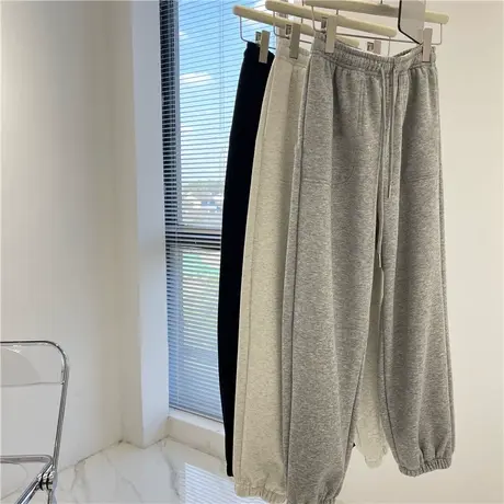 运动休闲束脚卫裤女春秋季韩版宽松显瘦百搭原宿风阔腿哈伦裤潮商品大图