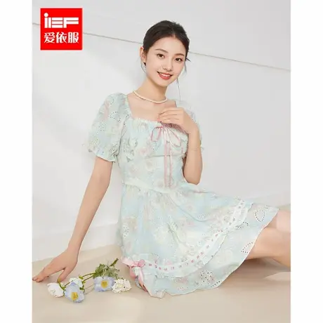 IEF/爱依服2025夏季新款法式复古宫廷风浪漫淑女气质设计感连衣裙图片
