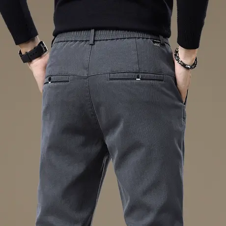 2023年新款修身小直筒休闲裤秋冬款男装弹力商务西裤春秋款男裤子商品大图