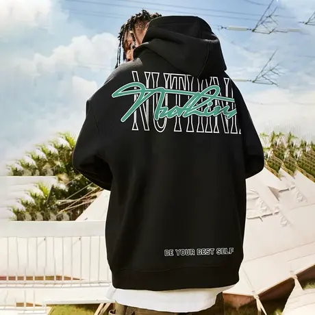 西海岸美式带帽卫衣潮牌高街男款国潮宽松潮流春季季情侣款外套潮商品大图