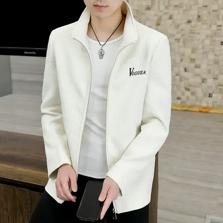 外套男秋季美式通勤立领休闲褂子上衣潮流高级感男装青年痞帅夹克图片