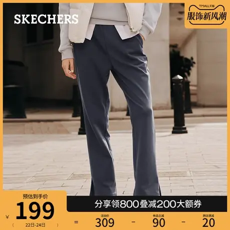 Skechers斯凯奇2023年秋季新品雅钻系列女子休闲长裤开叉微喇裤商品大图