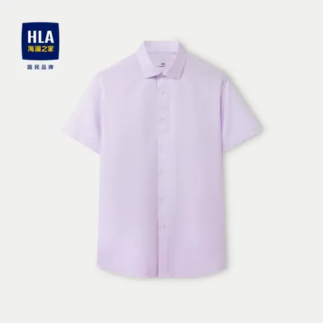 HLA/海澜之家吸湿速干短袖衬衫2024春夏新款舒微弹商务绅士衬衣男商品大图