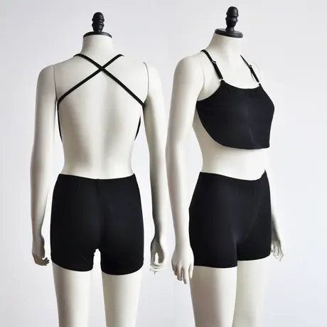 露背抹胸裹胸 后背交叉带胸垫吊带内衣 无束缚一片式免穿文胸商品大图