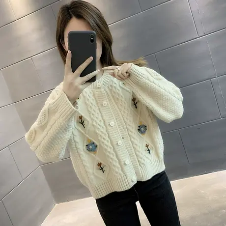 毛衣2024年新款女装春秋季春款春装女士针织开衫宽松百搭外穿爆款图片