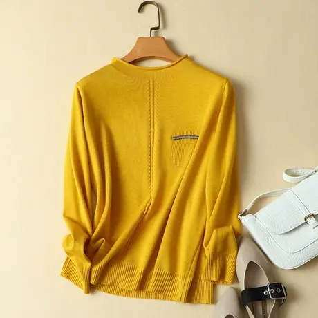 清仓！2021新款毛衣女春装内搭半高领打底衫女宽松显瘦外穿套头图片
