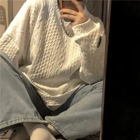 美式hiphop卫衣女宽松韩版潮ins设计感小众春秋薄款oversize外套商品大图