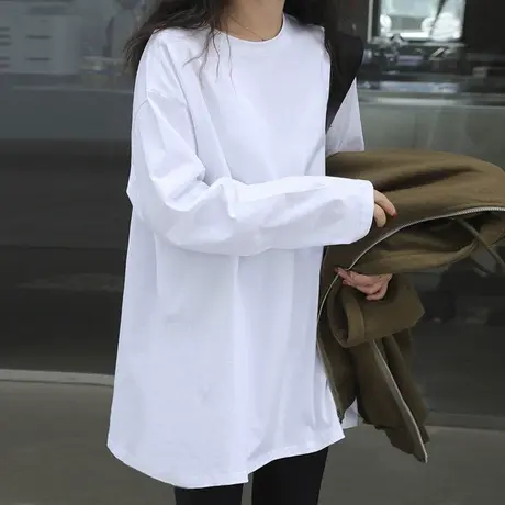 春秋冬内搭加绒保暖打底衫女装外穿秋衣加绒叠穿卫衣上衣长袖t恤图片